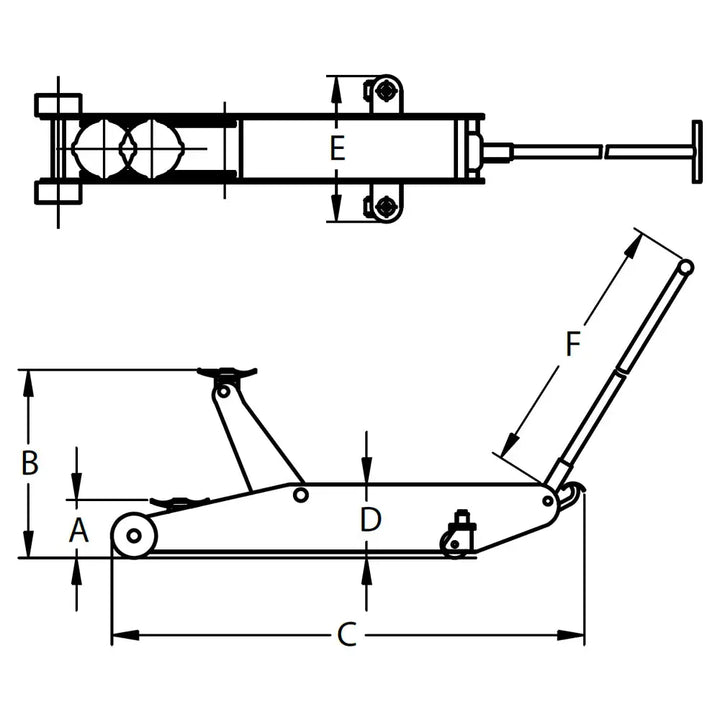 ESCO | 90531 | CompaC 3 Ton Floor Jack w/ Foot Pedal | Open Box