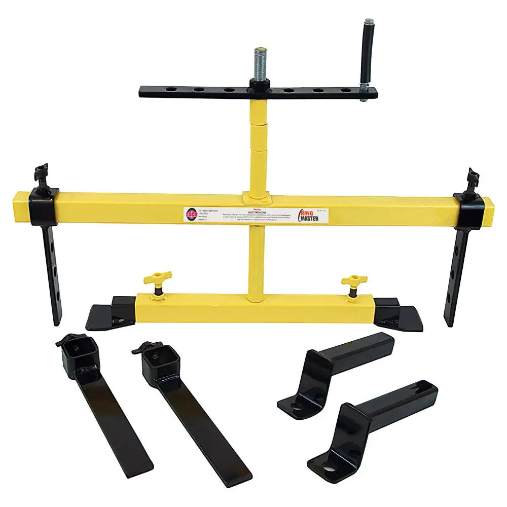 installer tool for OTR tires with RingMaster II kit for large wheel O-ring installation