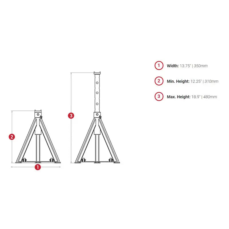 ESCO | YAK 22 Ton Jack Stand (18.9") (Ea) - 92020