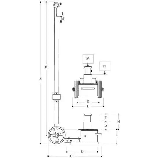 ESCO | YAK Air/Hydraulic HD Jack