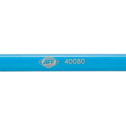 AFF 40080 shaft closeup showing AFF logo and 40080 marking on blue finish.