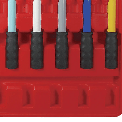 AMERICAN FORGE & FOUNDRY AFF-42005 case tray showing five torque wrench handles with textured grips.