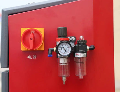 Air regulator and pressure gauge on Fortisky FSL-FR90 control cabinet