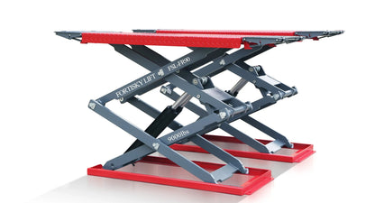 Fortisky FSL-FR90 full-rise scissor lift with 9,000 lb capacity on white background