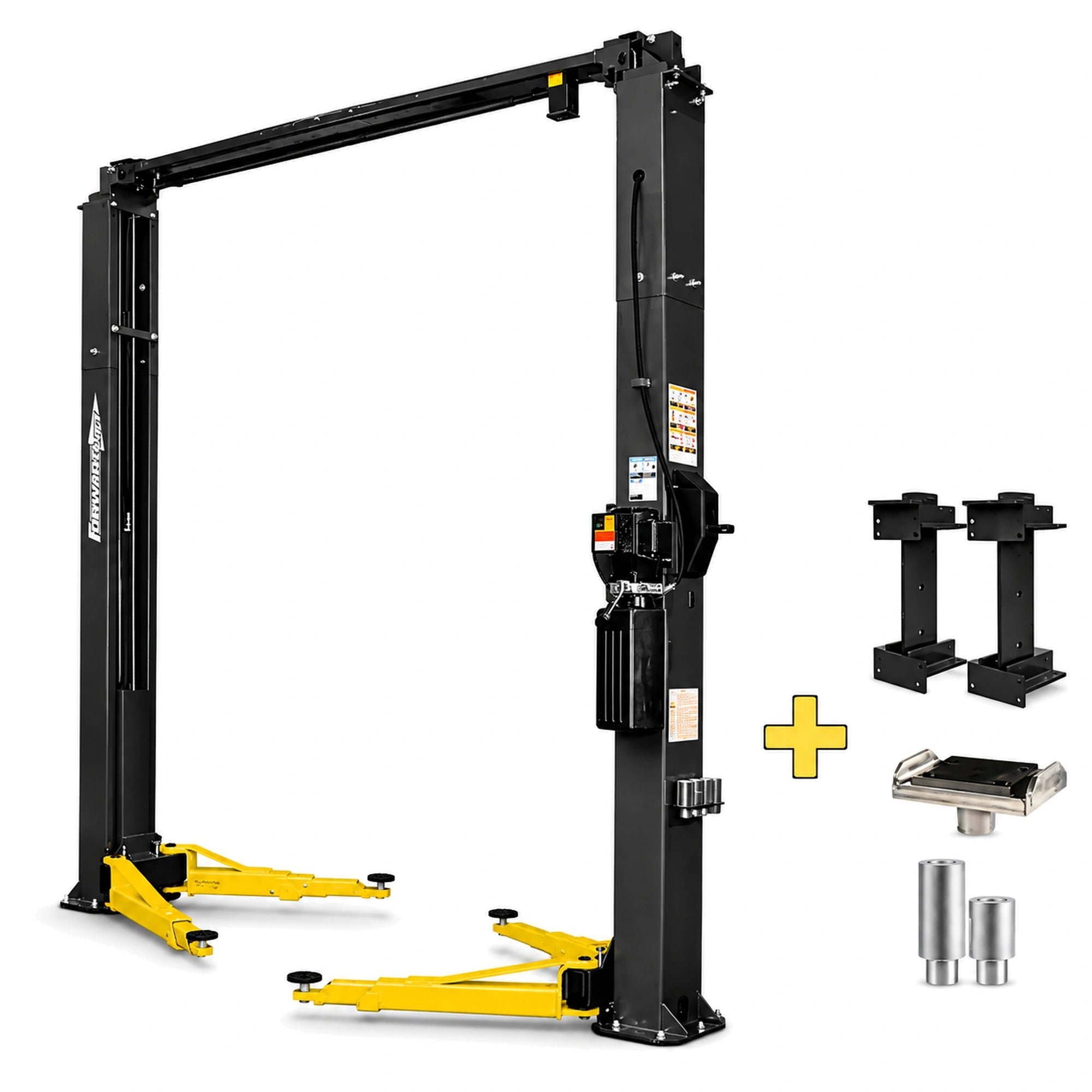 Forward Lift F10 10K Symmetric Two Post Lift, Black