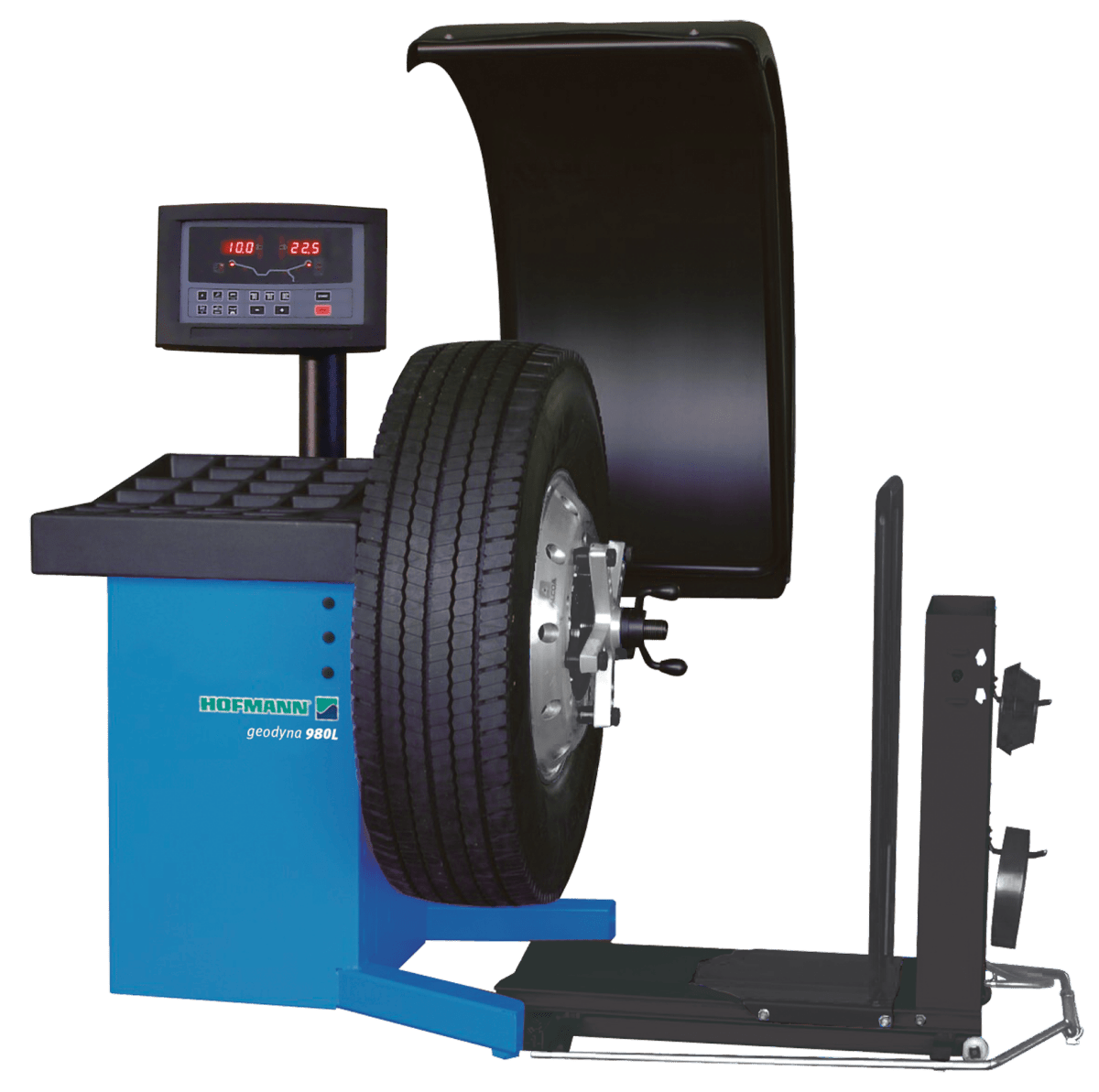 Hofmann Geodyna 980L Heavy-Duty Truck Wheel Balancer with Wheel Lift