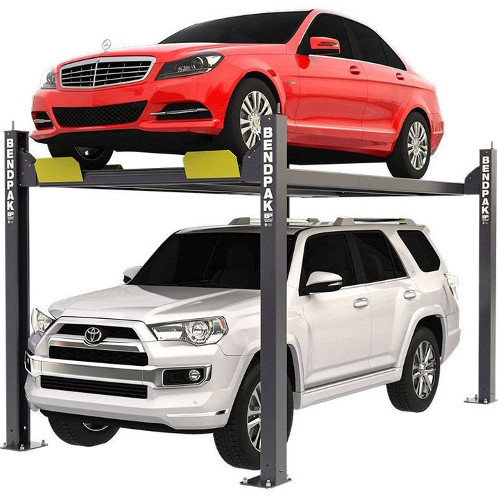 BENDPAK | Four-Post Wide Car Lift | 7,000 lb Capacity, High Rise | HD-7W