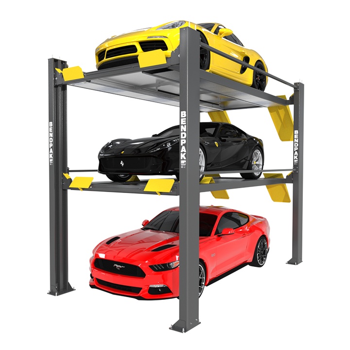 BENDPAK | Tri-Level Parking Lift | 9,000 and 7,000 lb Capacity | HD-973P