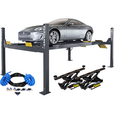 BENDPAK | Four-Post Alignment Lift with RJ7W and Airline Kit | 14,000 lb Capacity | HDS-14LSX