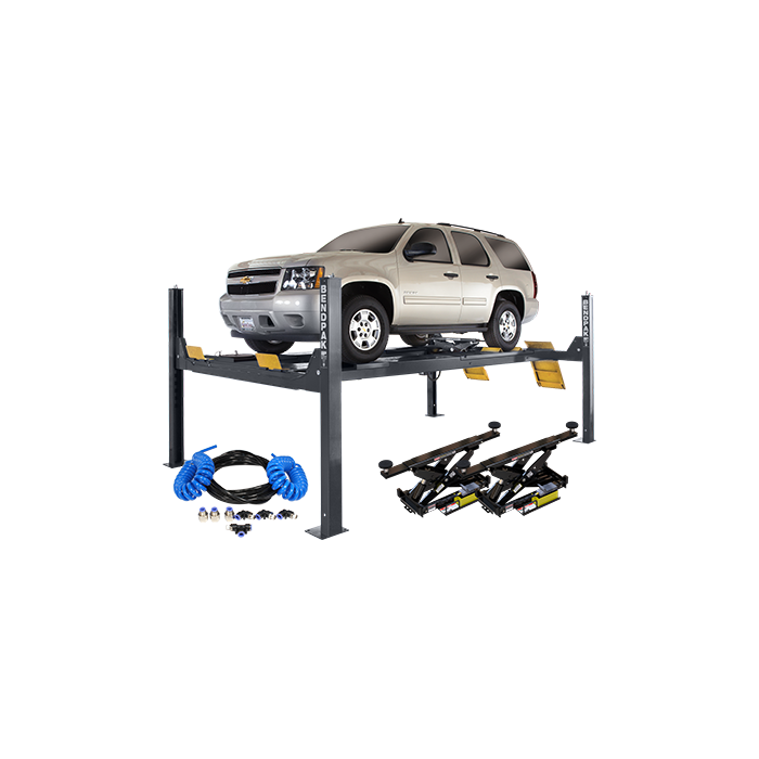 BENDPAK | Alignment Lift | 14,000 lb Capacity, Limo Extended, Includes Turnplates and Slip Plates | HDS-14LSXE