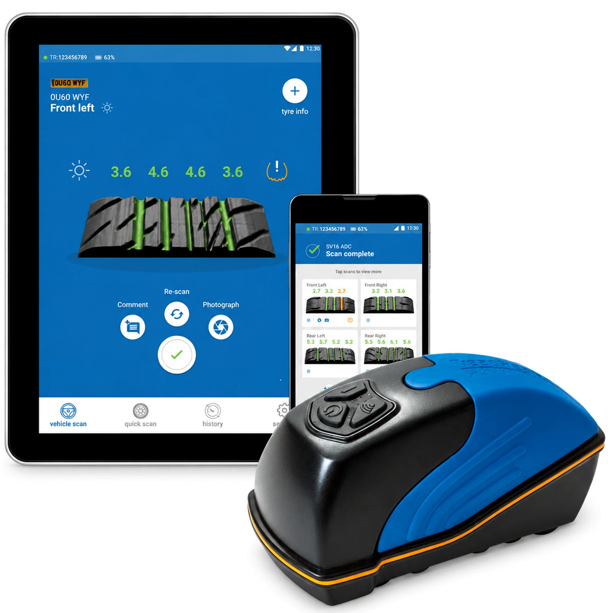 Hofmann TreadReader Handheld 3D Tire Measurement Scanner
