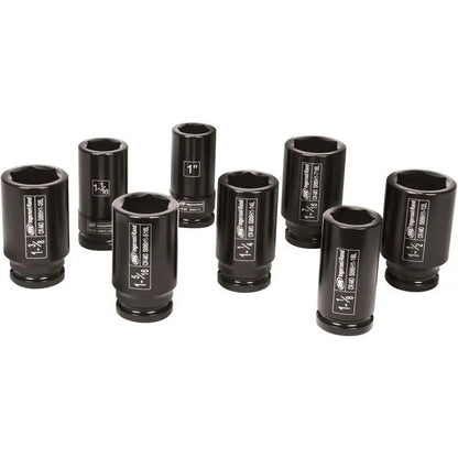 INGERSOLL RAND SK6H8LN 3/4" SAE Socket Set – Deep Well (8 pcs)