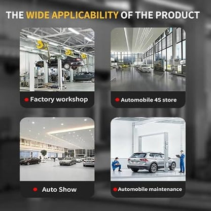 Katool AM120SD 12,000-lb 2-post lift applications - factory workshop, dealership/4S store, auto show, and auto maintenance.
