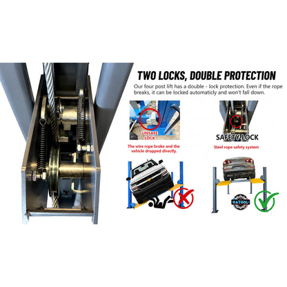 Katool KT-4H110 - 4-Post Car Lift (11,000 lb, Service)