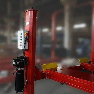 Katool KT-4H150 heavy duty 4 post lift control column with emergency stop button and 3 kW hydraulic power unit