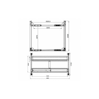 Katool KT-4H950 - 4-Post Car Lift (9,500 lb, Storage)
