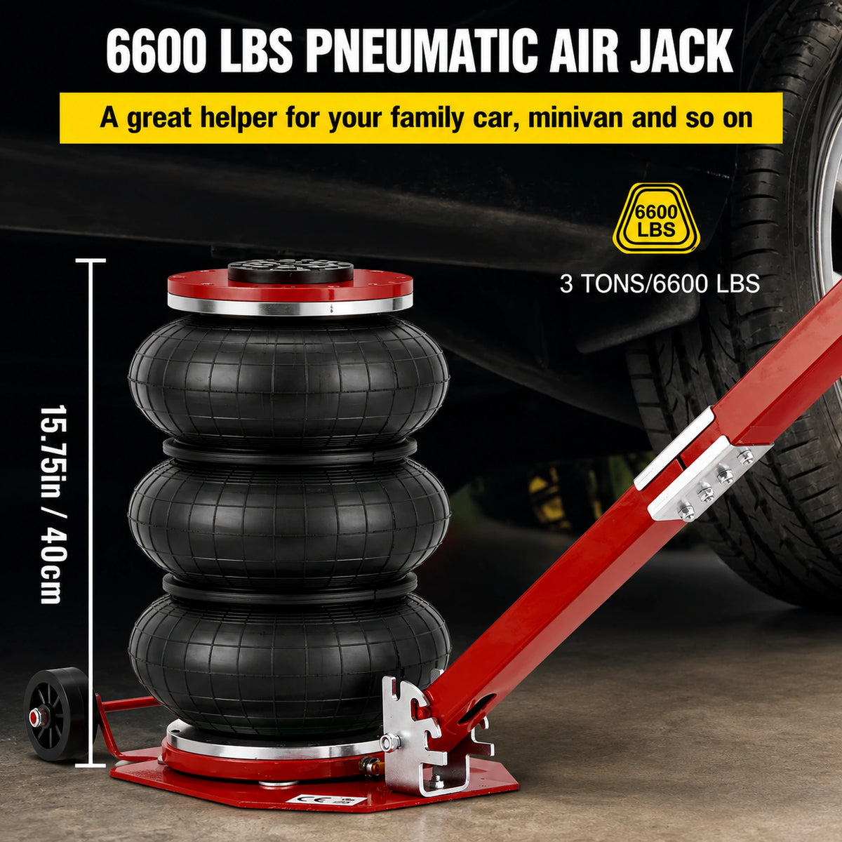 Katool KT-AJ30 - Pneumatic Air Jack (3-Ton)