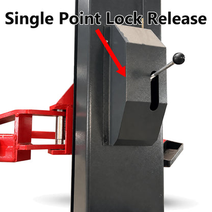 Katool AS110D - 2-Post Car Lift (11,000 lb, Asymmetric)