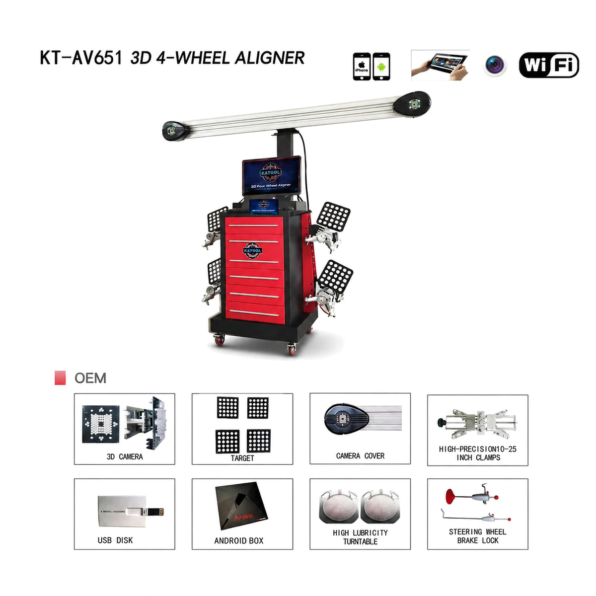 Katool KT-AV651 - Wheel Alignment Machine