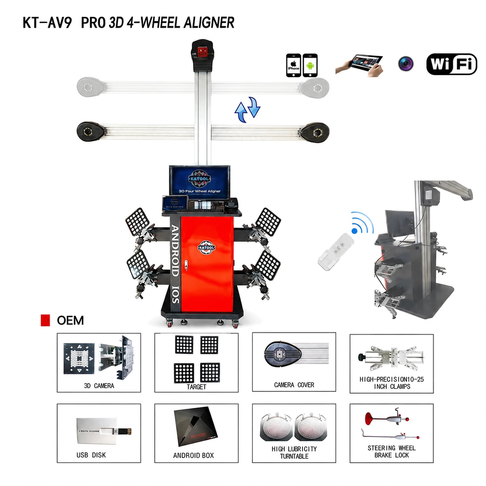 Katool KT-AV9 - Wheel Alignment Machine (Fully Automatic)