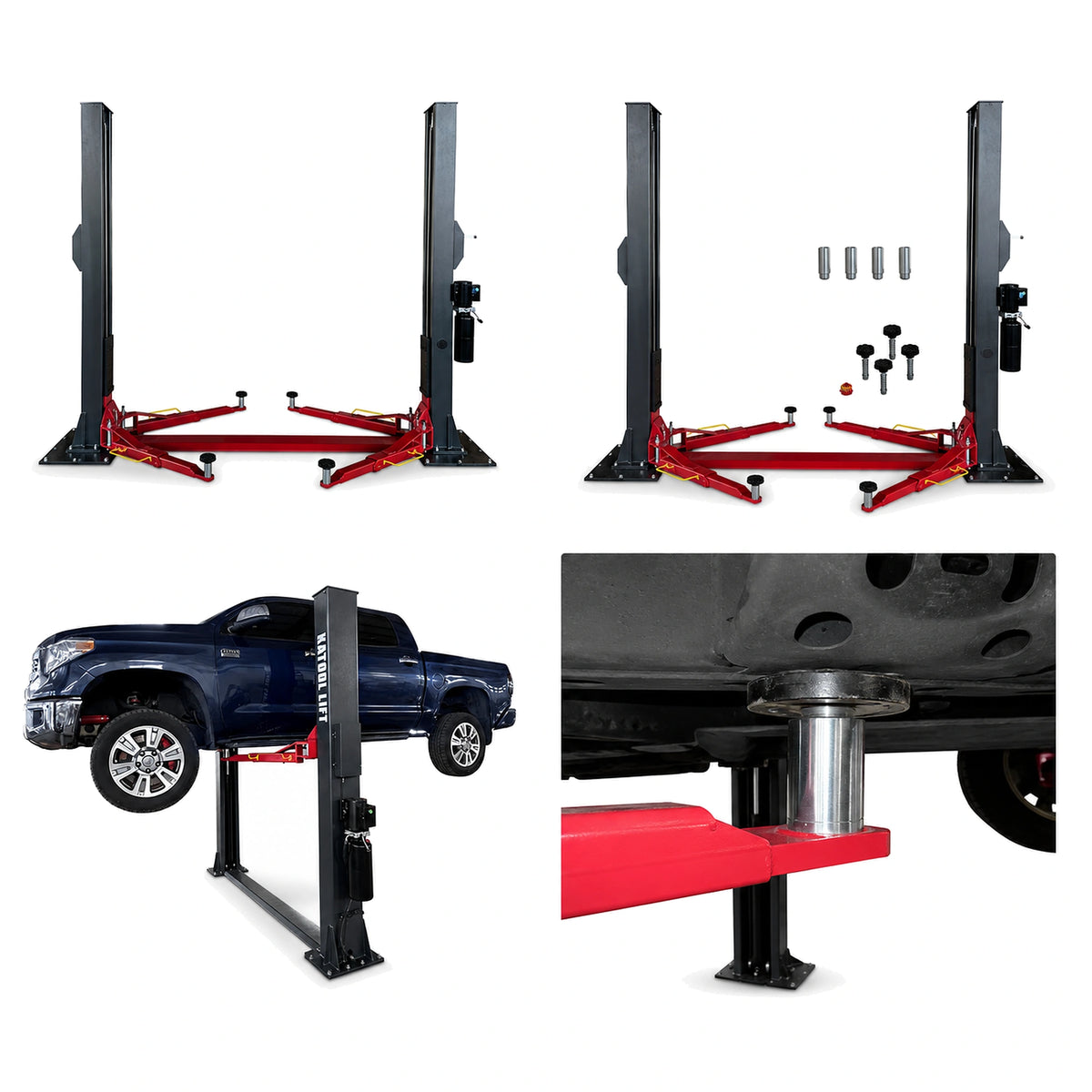 Katool KT-H120D - 2-Post Car Lift (12,000 lb, Floorplate)