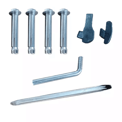 Katool KT-MOTO1001 motorcycle tire changer tool kit with bolts, bead breaker attachments, and tire irons