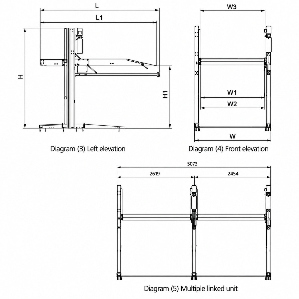 Katool KT-P2700 - 2-Post Parking Lift (6,600 lb)
