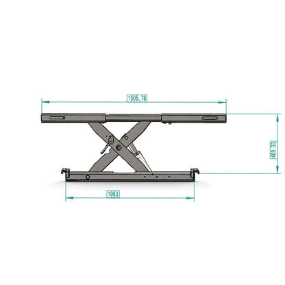 Katool KT-RJ50 - 5,000 lb Rolling Jack for Four-Post Lifts