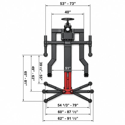 Katool KT-SPL700 - Single-Post Car Lift (7,000 lb)