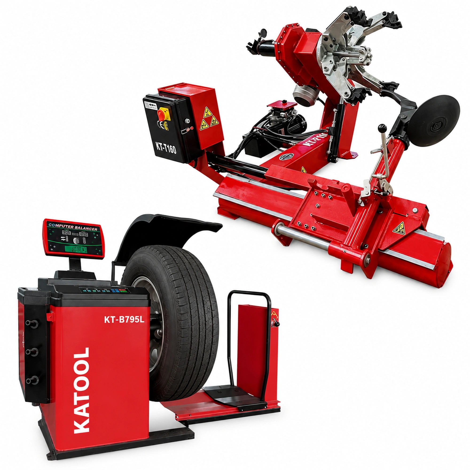 Katool KT-T160 + KT-B795L - Truck Tire Changer and Balancer Combo