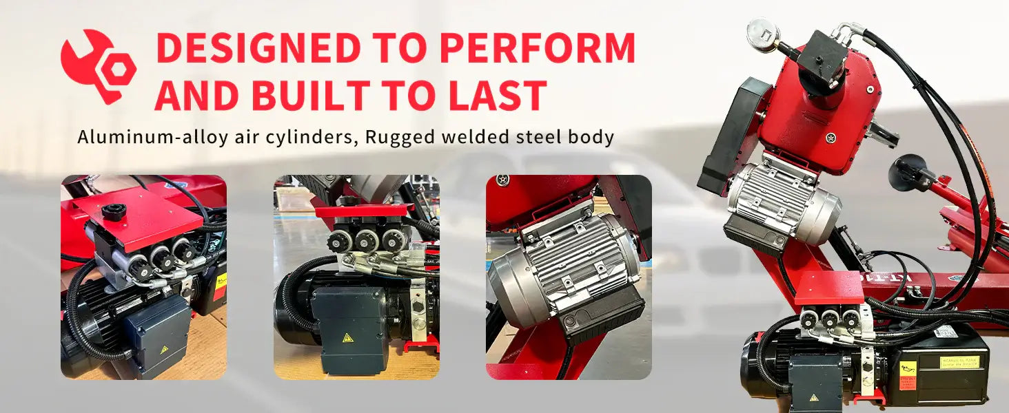 Katool KT-T160 welded steel frame construction for heavy duty commercial tire changing