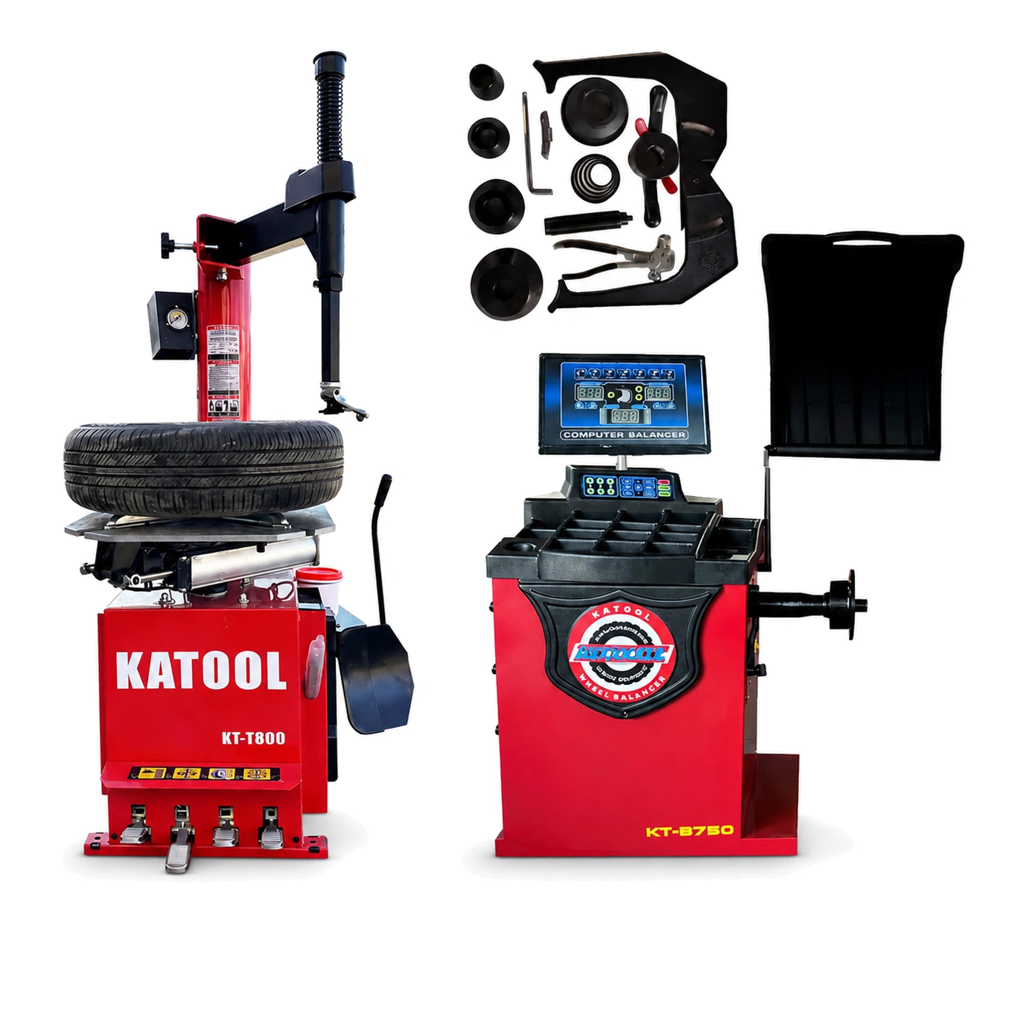 Katool KT-T800 + KT-B750 - Tire Changer and Balancer Combo
