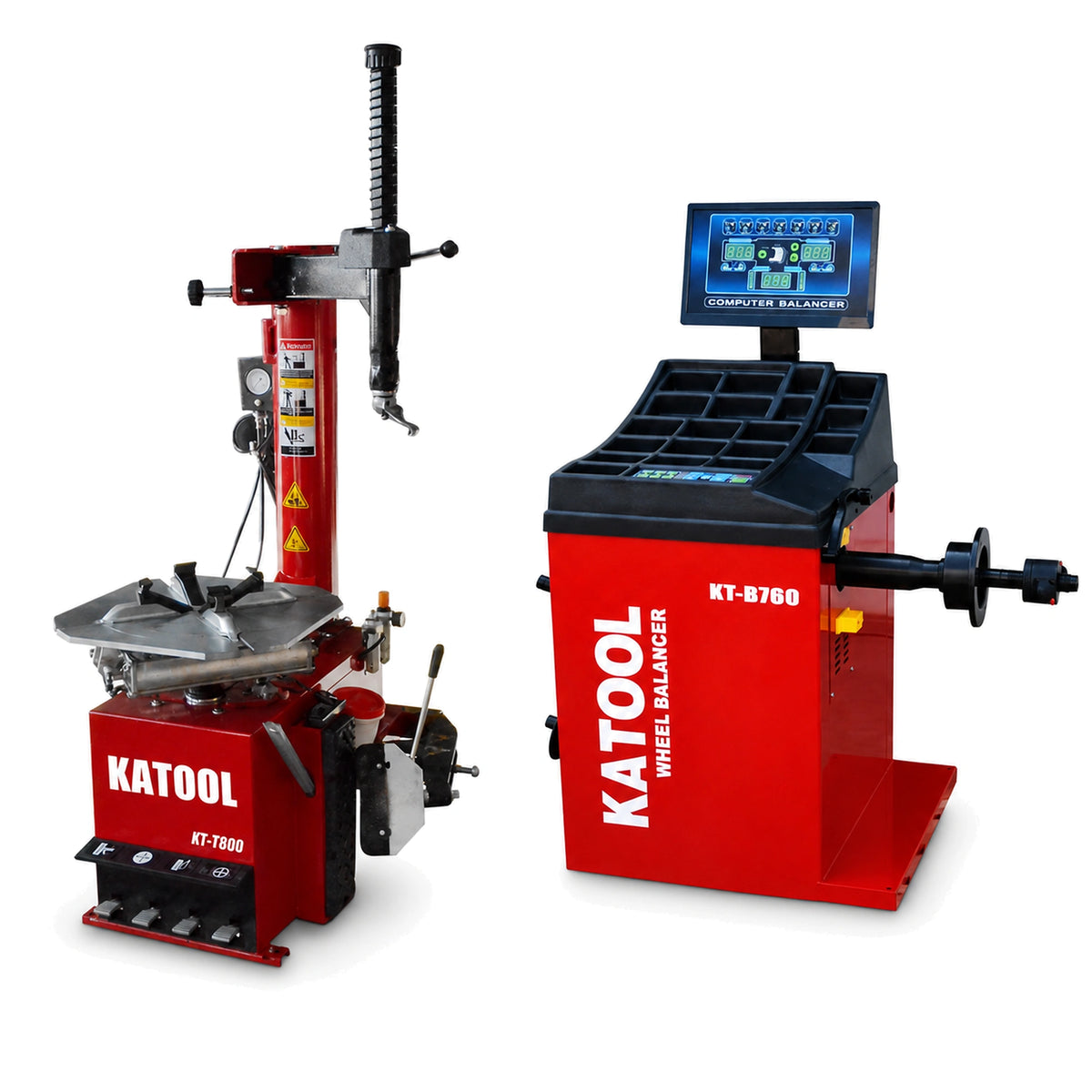 Katool KT-T800 + KT-B760 - Tire Changer and Balancer Combo