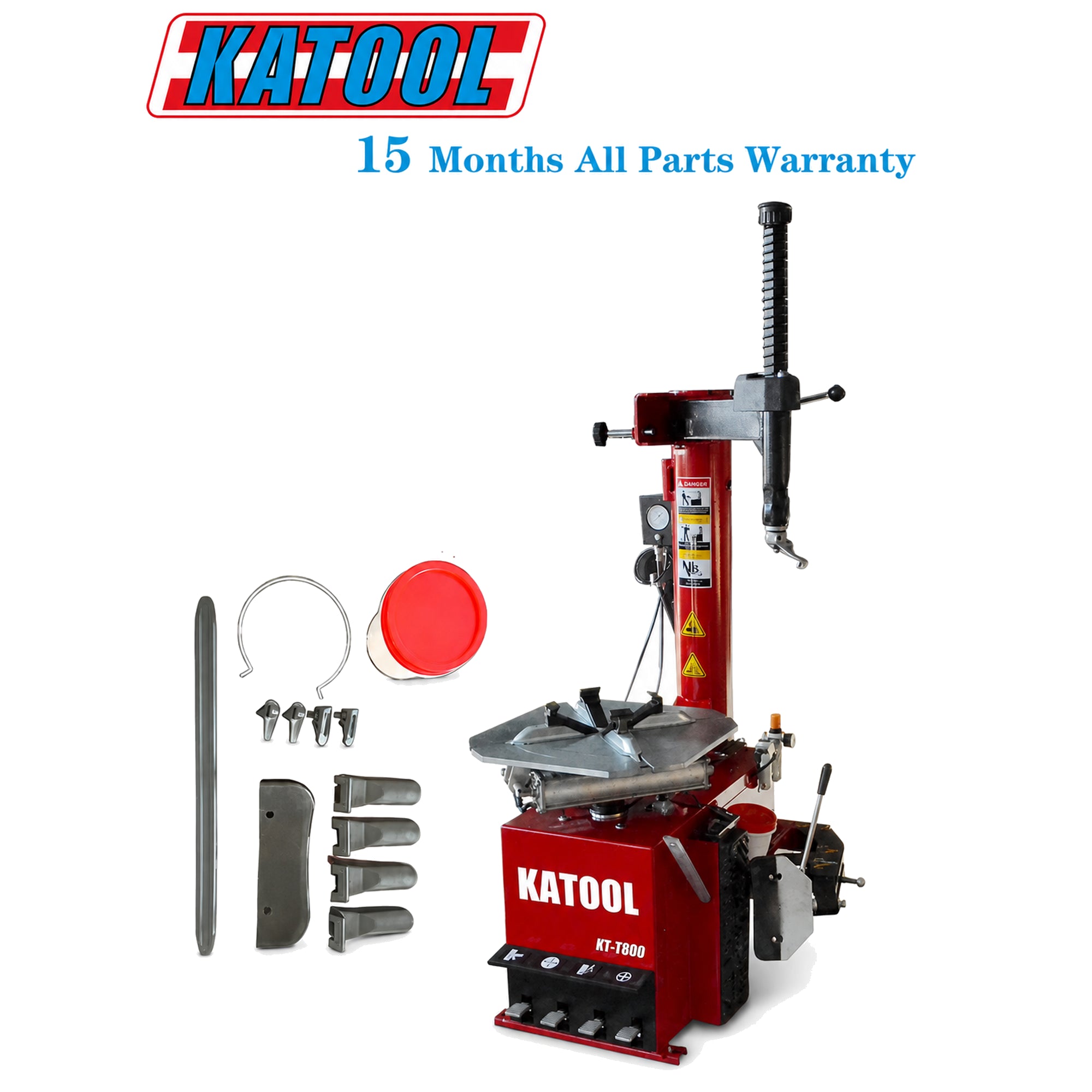 Katool KT-T800 - Rim Clamp Tire Changer (2 HP, 110V)