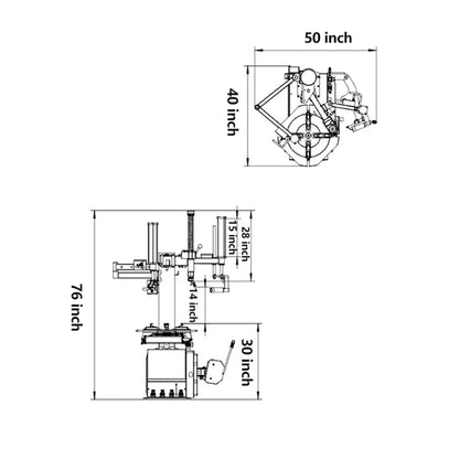 Katool KT-T830 + KT-B750 - Tire Changer and Balancer Combo