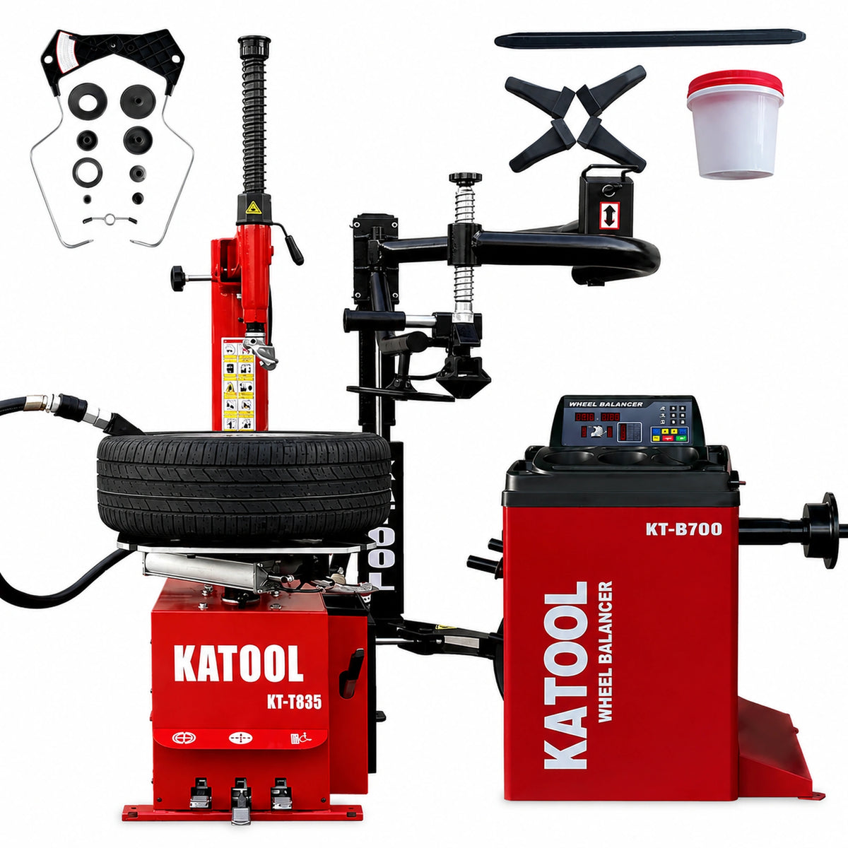 Katool KT-T835 + KT-B700 - Tire Changer and Balancer Combo