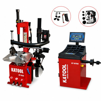 Katool KT-T835 + KT-B760 - Tire Changer and Balancer Combo