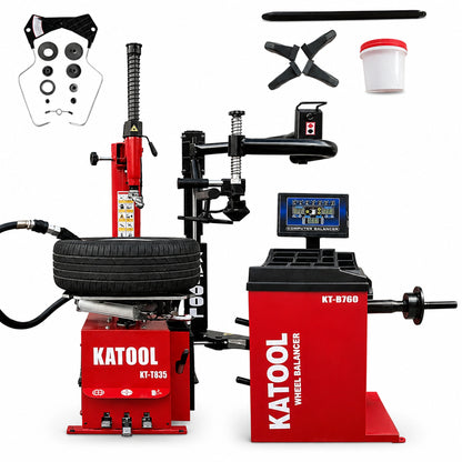 Katool KT-T835 + KT-B760 - Tire Changer and Balancer Combo