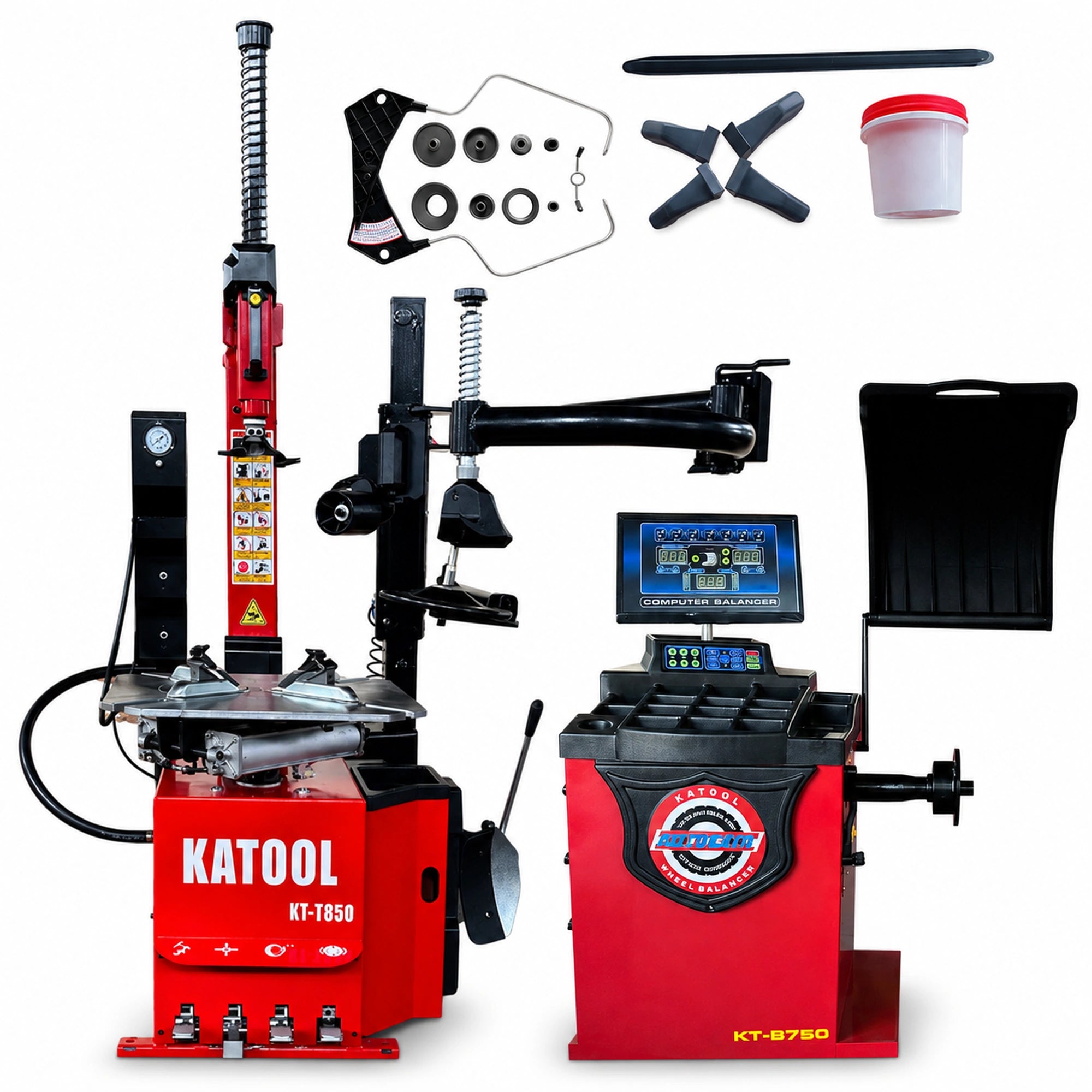 Katool KT-T850 + KT-B750 - Tire Changer and Balancer Combo
