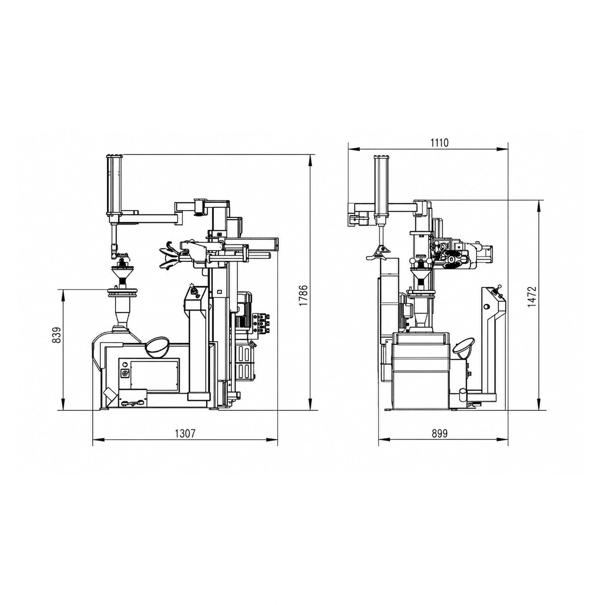 Katool KT-T900 - Tire Changer (Center Post)