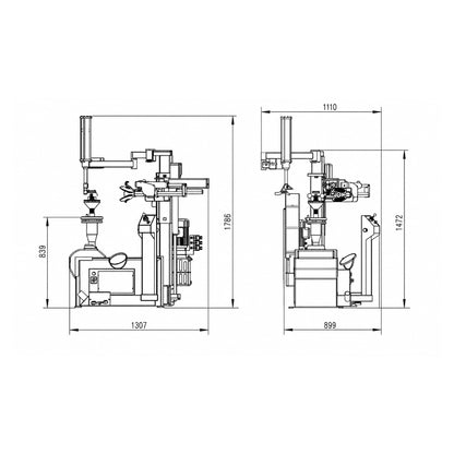Katool KT-T900 - Tire Changer (Center Post)