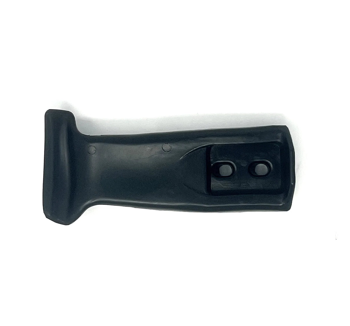 Leverless mount/demount tool, opposite base side with two oval openings and flared end