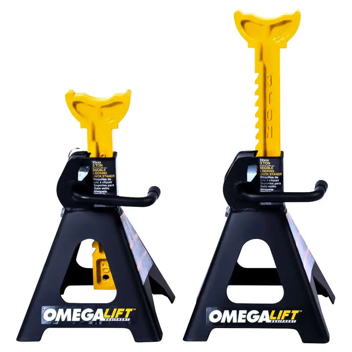 OMEGA | 32038 | 3-TON DUAL LOCKING JACK STANDS (PAIR)