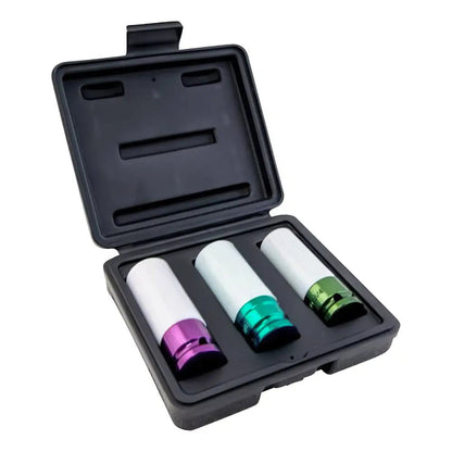 OMEGA 83002 1/2" Dr. SAE Coated Impact Socket Set, 3 pcs