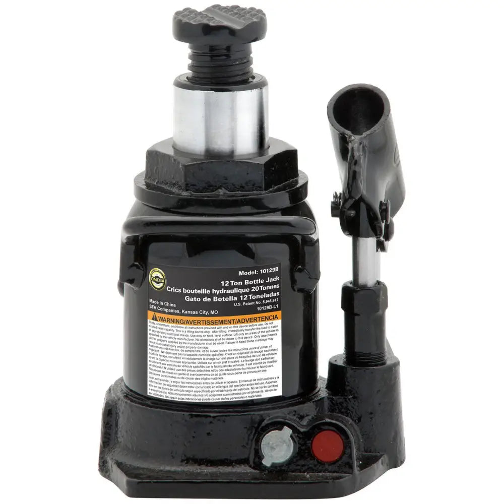 Omega 12 Ton Manual Bottle Jack (Ea) - Low Profile - Bottle