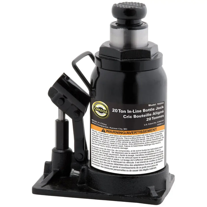 Omega 20 Ton Manual Bottle Jack (Ea) - In-Line / Low Profile