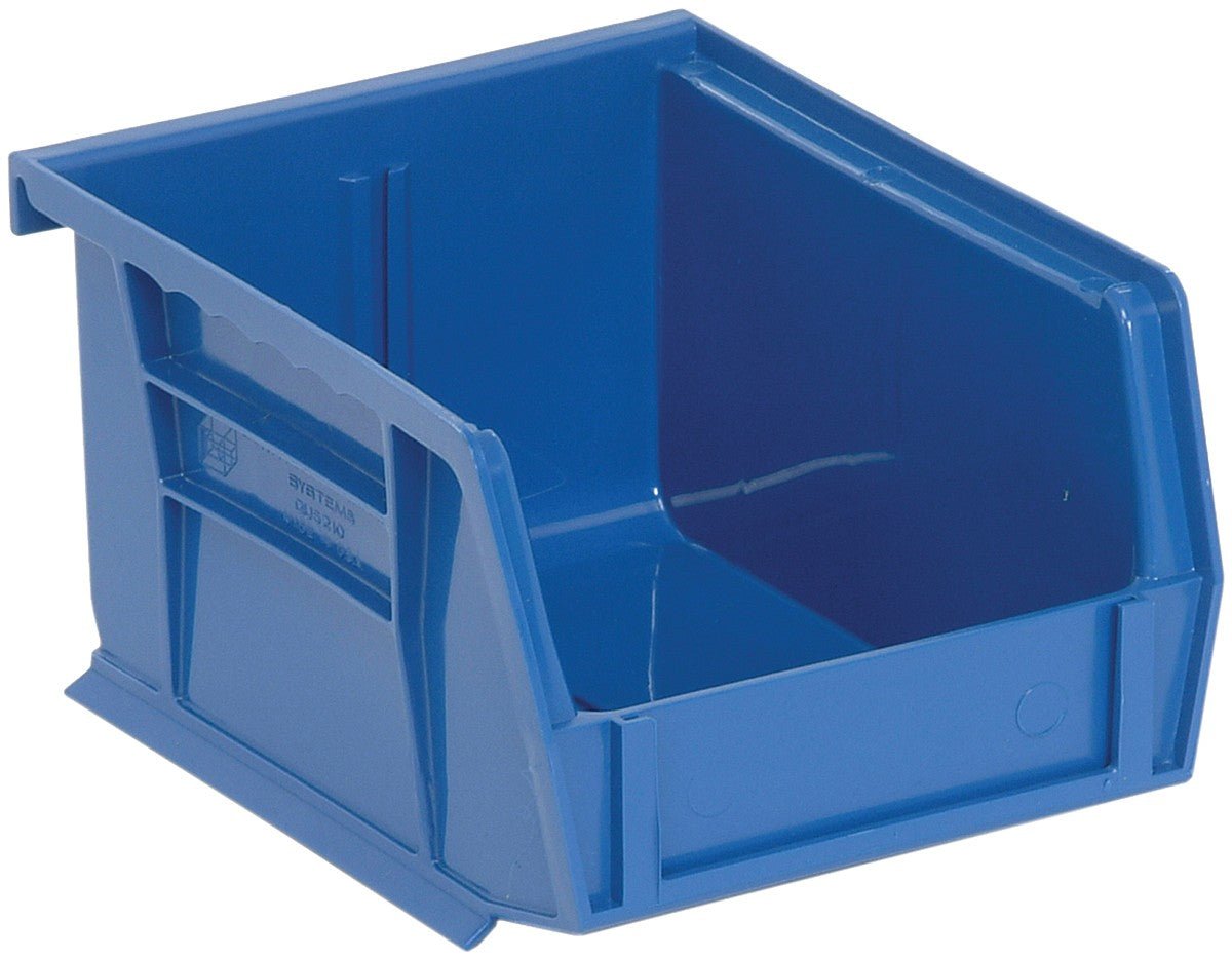 QUANTUM STORAGE QS-210BL Stack and Hang Bin, 3.375" x 4.125" x 3" – Blue (Each)