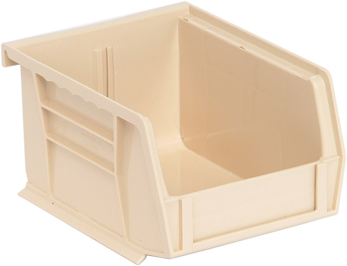 QUANTUM STORAGE QS-210IV Stack and Hang Bin, 3.375in x 4.125in x 3in, Ivory (Each)