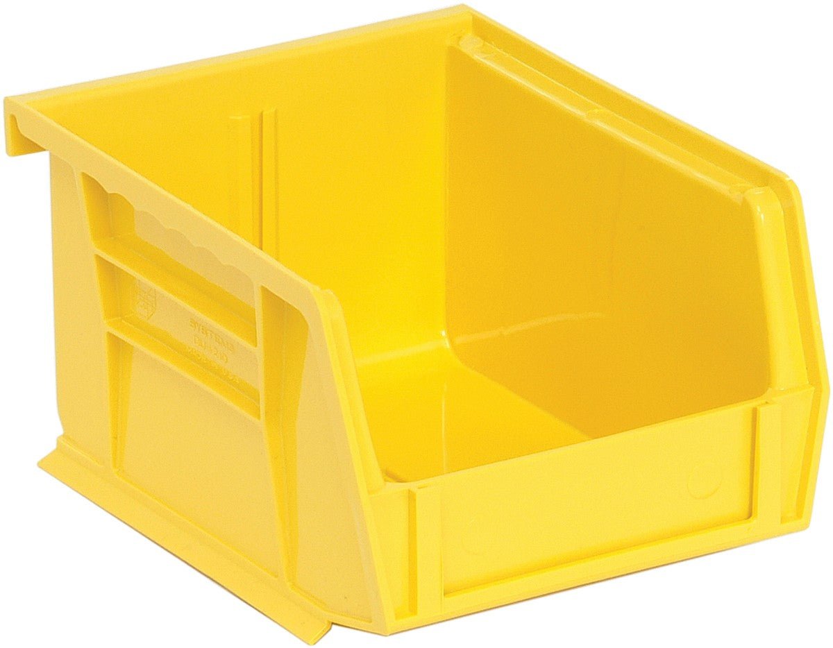 QUANTUM STORAGE QS-210YL Stack and Hang Bin, 3.375" x 4.125" x 3" – Yellow (Each)