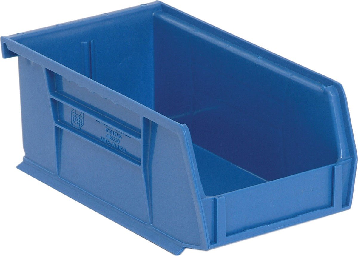 QUANTUM STORAGE QS-220BL Stack and Hang Bin, 7.375" x 4.125" x 3" – Blue (Each)